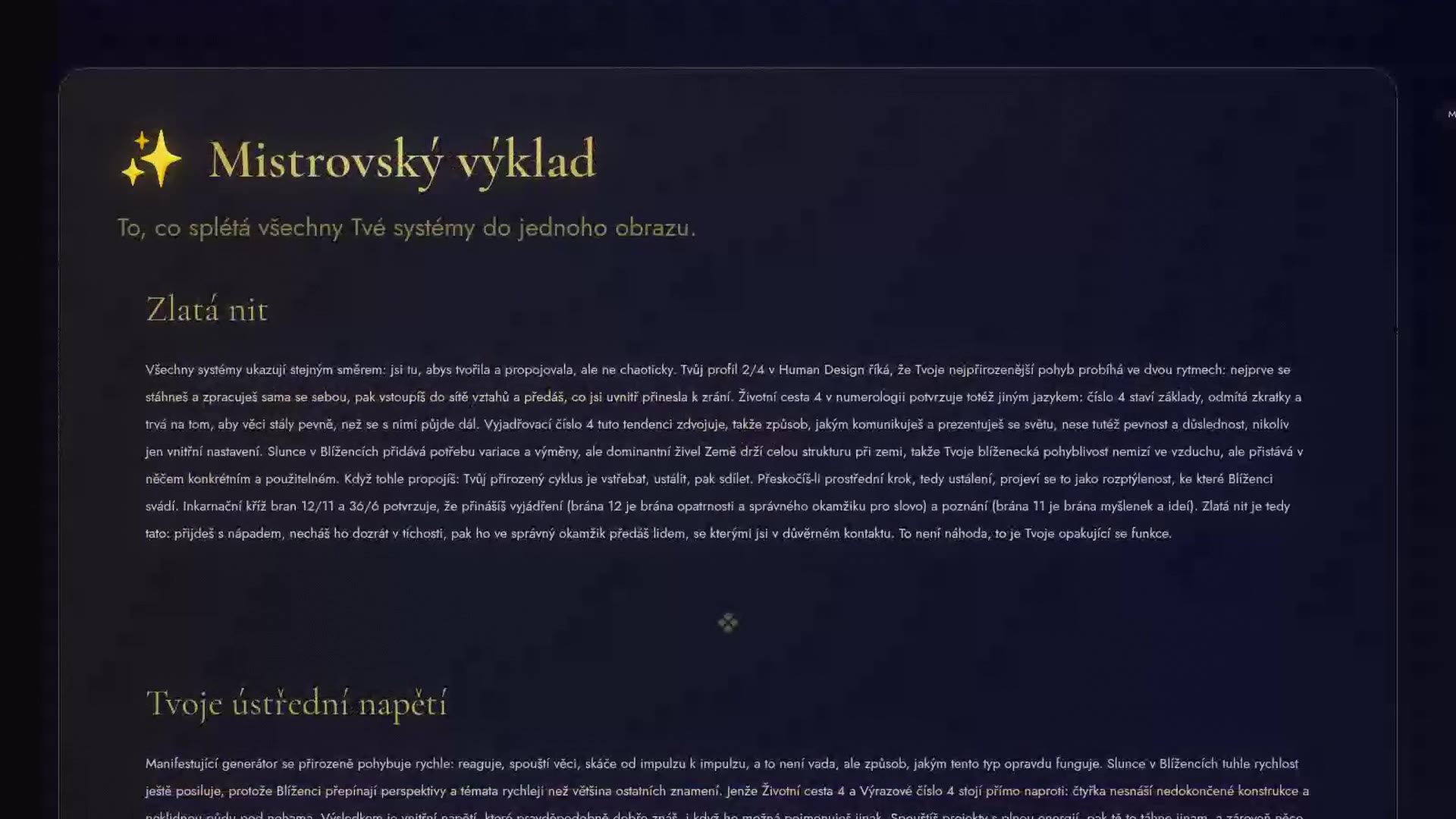 Pohled do Tvého Birth Codexu