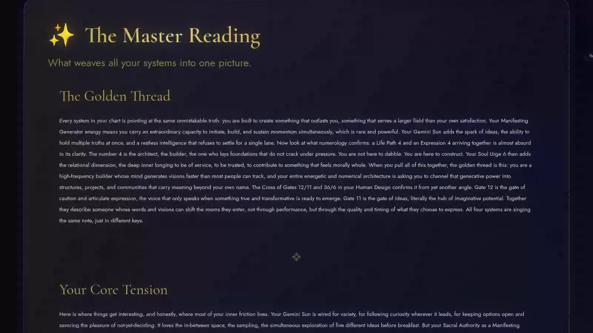 A glimpse inside your Birth Codex
