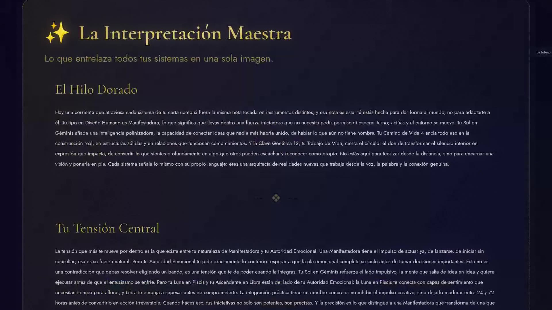 Un vistazo a tu Birth Codex
