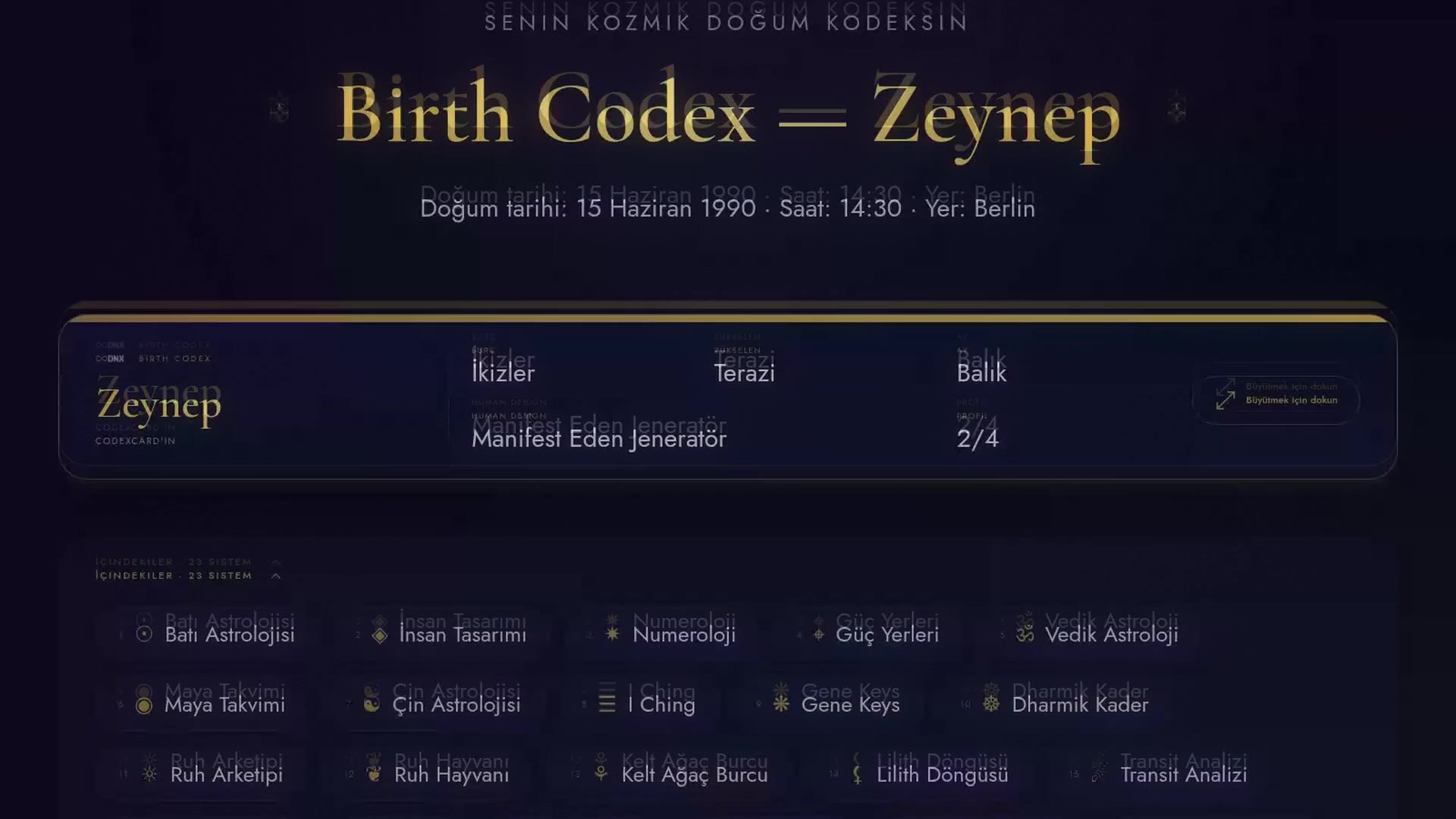 Birth Codex'ine bir bakış
